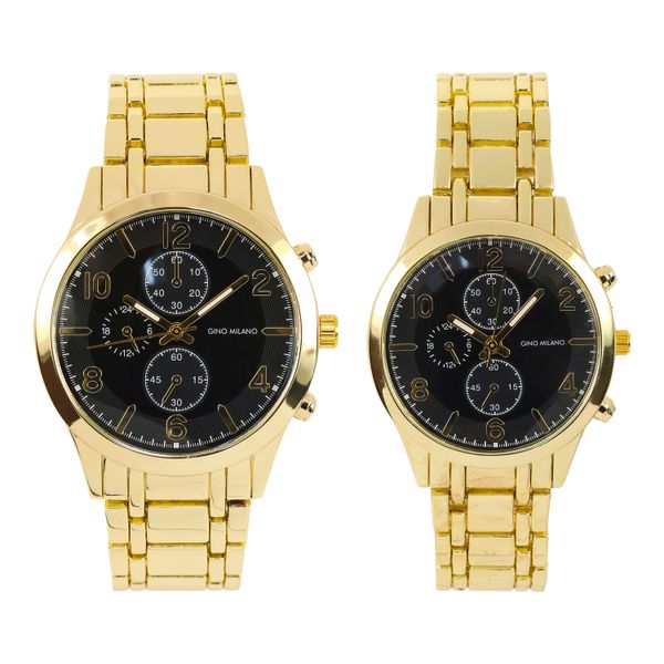 His and Her Matching Leather Band Watch Set - HH10061