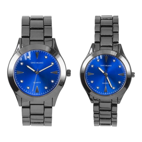 His and Her Matching Leather Band Watch Set - HH10059