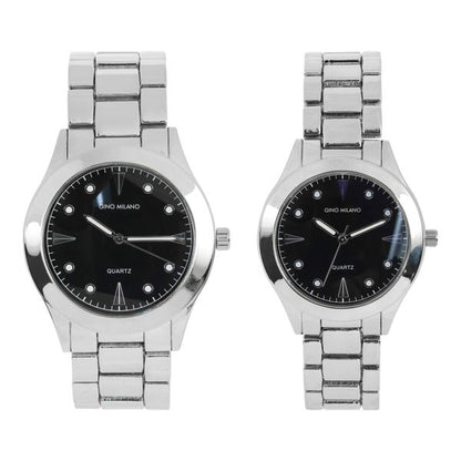 His and Her Matching Leather Band Watch Set - HH10059