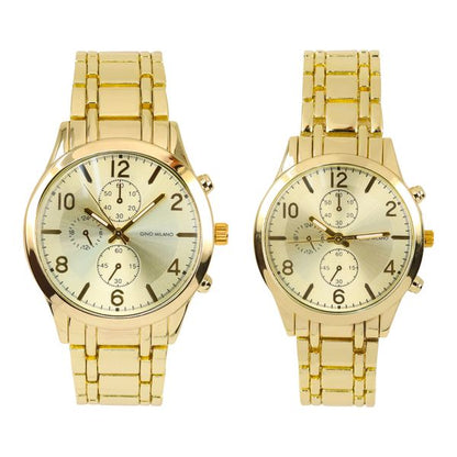 His and Her Matching Leather Band Watch Set - HH10061