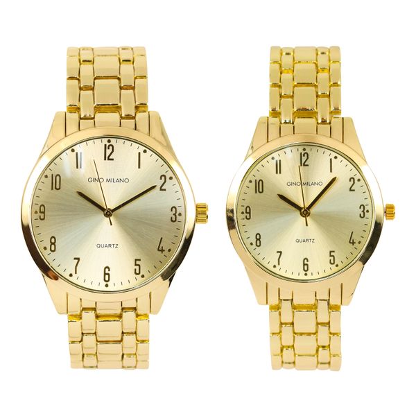 His and Her Matching Leather Band Watch Set - HH10060