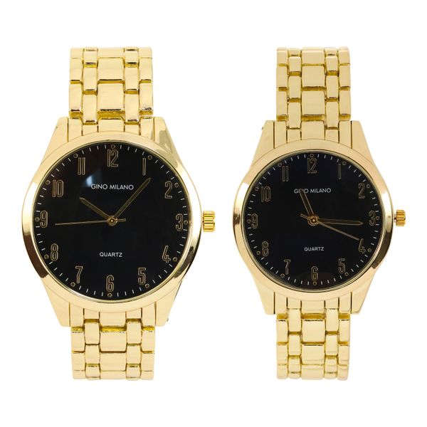 His and Her Matching Leather Band Watch Set - HH10060