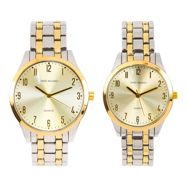 His and Her Matching Leather Band Watch Set - HH10060
