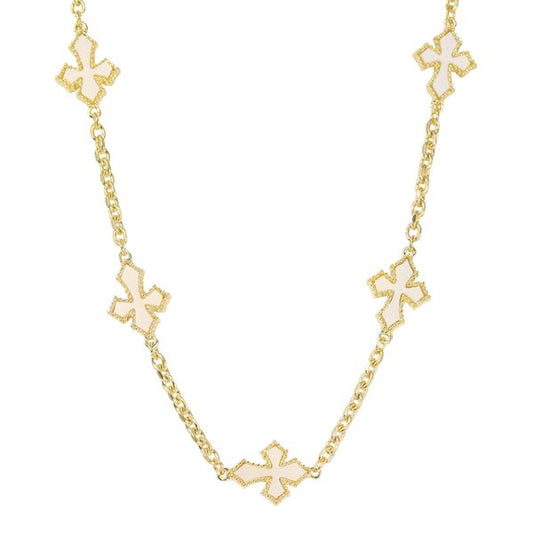 Horizontal Cross Multi Necklace - MTC504CH