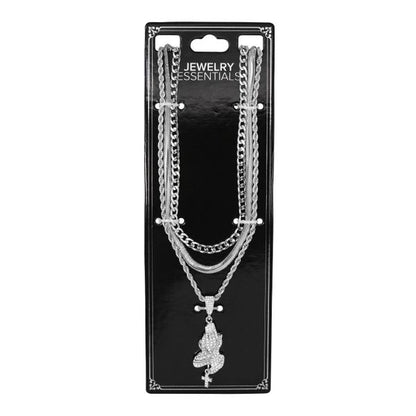 1000 Series Pendant With Rope Chain &  One Coil Chain & One Solid Cuban Chain - CL3-1176