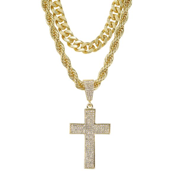8000 Series Pendant With Rope And Cuban Chain - L23-103