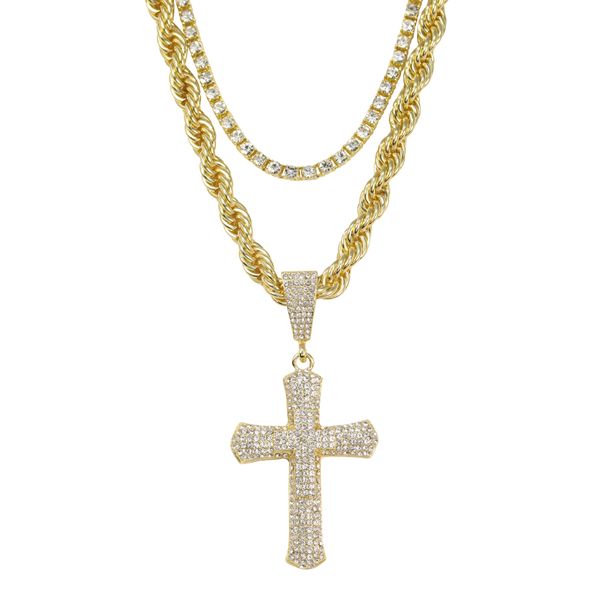 8000 Series Pendant With Tennis And Rope Chain - L30-101