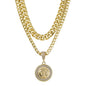 2K Series Pendant With Two Solid Cuban Chains - L26-101