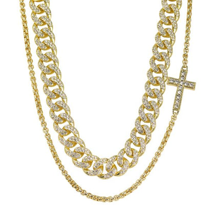 Iced Cuban Chain With Boxed Chain - L27-101