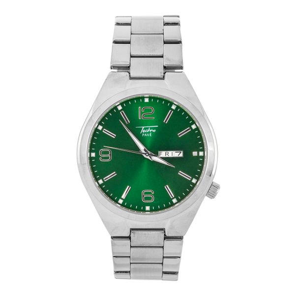 Stainless Steel Round Watch - 10029-MB