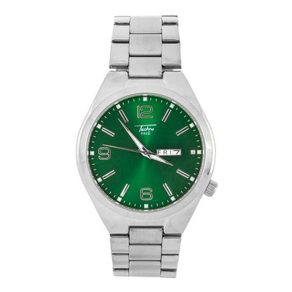 Stainless Steel Round Watch - 10029-MB