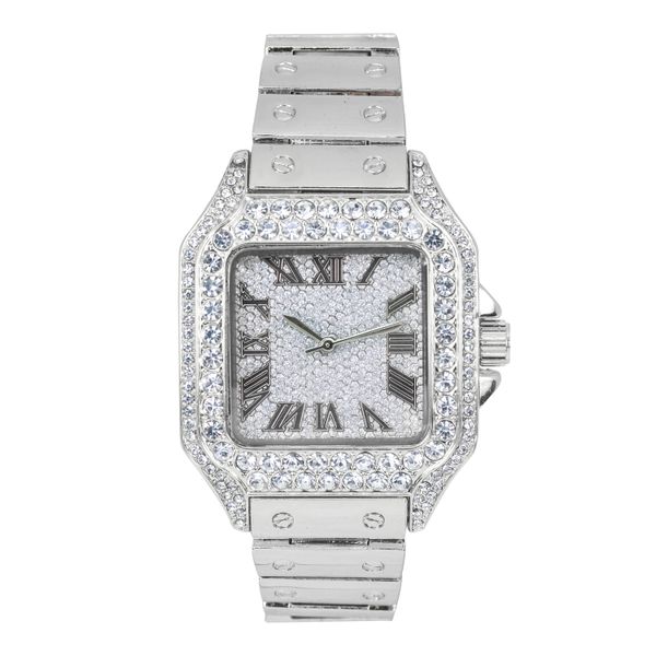 Iced Out Metal Band Watch -  10087-MB