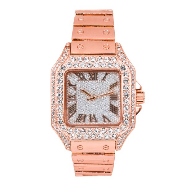 Iced Out Metal Band Watch -  10087-MB