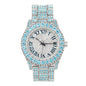 Iced Out Ladies Metal Band Watch -  8719L-MB