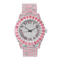 Iced Out Ladies Metal Band Watch -  8719L-MB