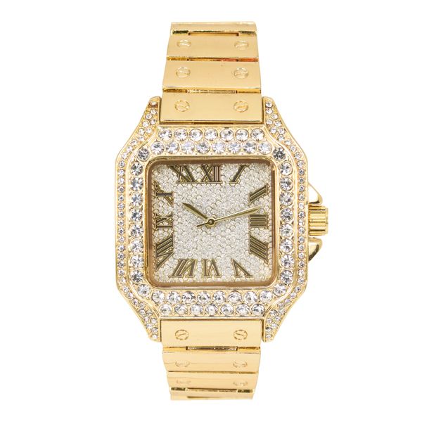 Iced Out Metal Band Watch -  10087-MB