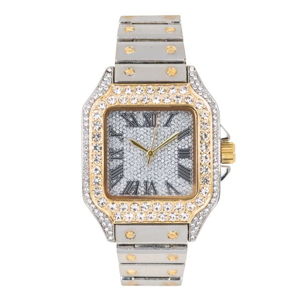 Iced Out Metal Band Watch -  10087-MB