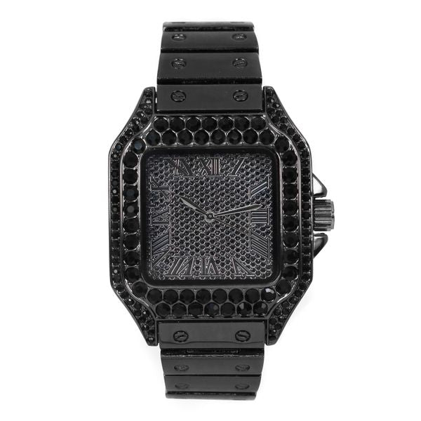 Iced Out Metal Band Watch -  10087-MB