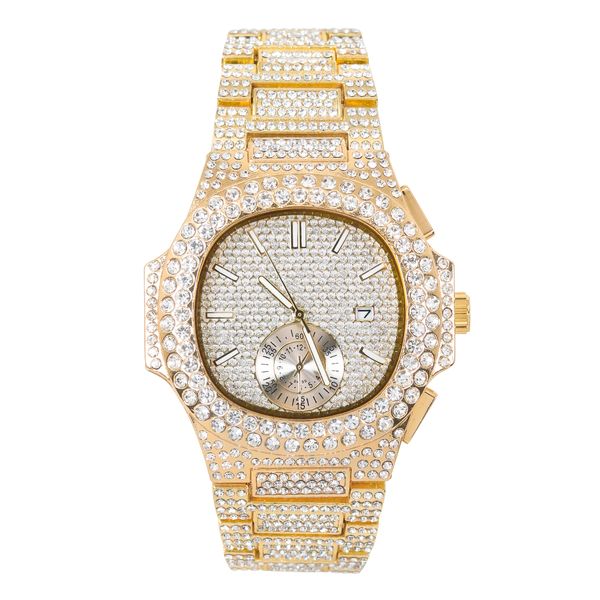 Urban Iced-Out Full Stone Metal Band Watch - 10090B