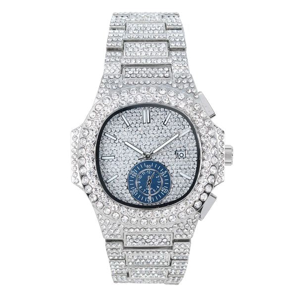 Urban Iced-Out Full Stone Metal Band Watch - 10090B