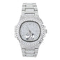 Urban Iced-Out Full Stone Metal Band Watch - 10090B