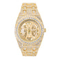 Urban Iced-Out Full Stone Metal Band Watch - 9691C-MB