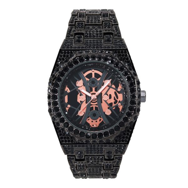 Urban Iced-Out Full Stone Metal Band Watch - 9691C-MB