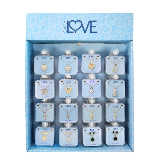 Ladies Iced Pendant PDQ - 64pcs per PDQ - LN-002
