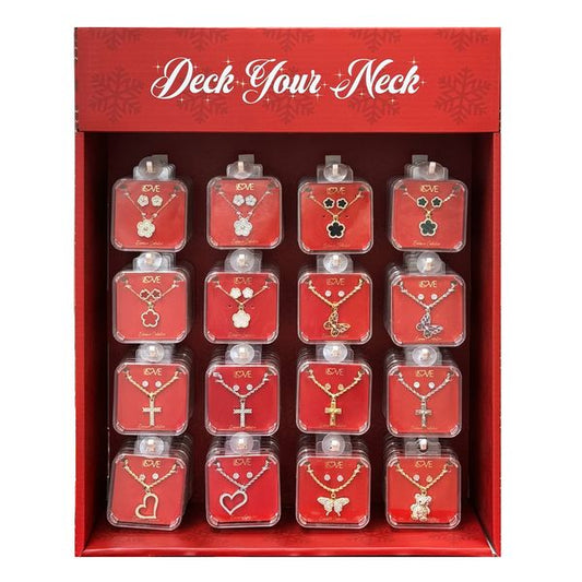 Ladies Iced Pendant PDQ - 64pcs per PDQ -  LN-001