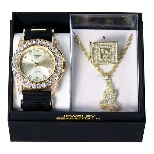 Watch, Necklace & Ring Gift Set - W1K3-104