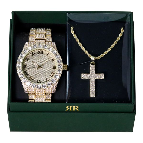 Watch & Cross Pendant Gift Set - P2K-101