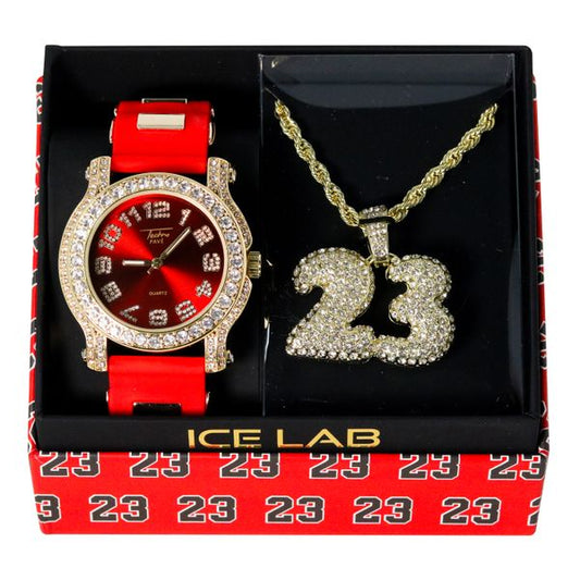 Watch & 23 Basketball Pendant Gift Set - W1K4-104
