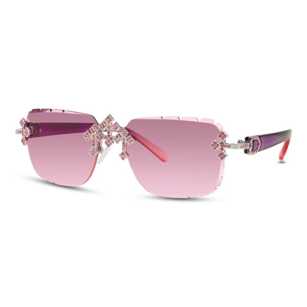 Pink Lens Pink Gradient Temple Sunglasses  - ASG-202