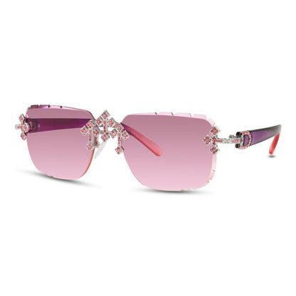 Pink Lens Pink Gradient Temple Sunglasses  - ASG-202