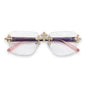 Clear Lens Pink Gradient Temple Sunglasses  - ASG-201