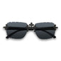 Black Lens Black Temple Triple Cross Sunglasses  - ASG-107