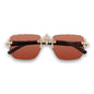Sunglasses with decorative arms on a white background