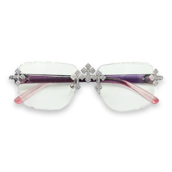 Clear Lens Pink Gradient Temple Sunglasses  - ASG-201