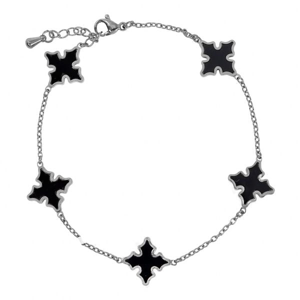 13mm Stainless Steel Cross Bracelet - SSBR-201