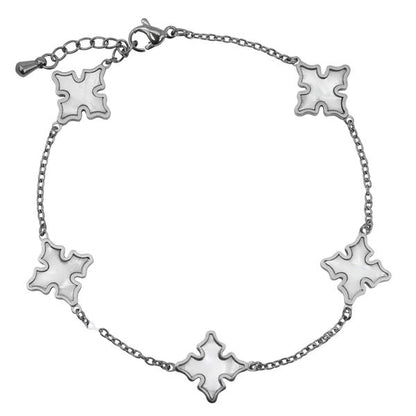 13mm Stainless Steel Cross Bracelet - SSBR-202