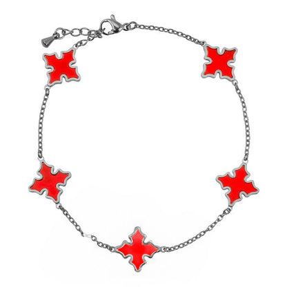 13mm Stainless Steel Cross Bracelet - SSBR-203