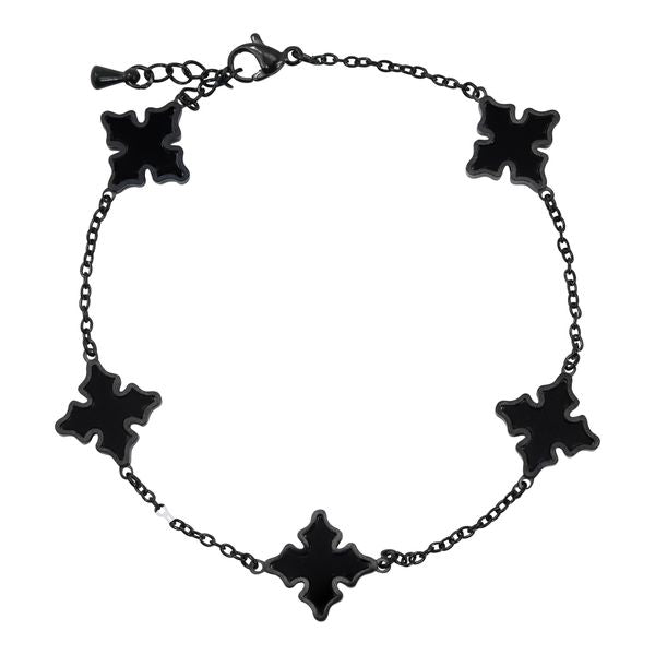 13mm Stainless Steel Cross Bracelet - SSBR-205