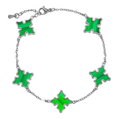 15mm Stainless Steel Cross Bracelet - SSBR-304