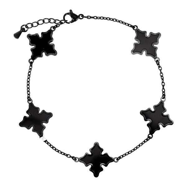 15mm Stainless Steel Cross Bracelet - SSBR-305