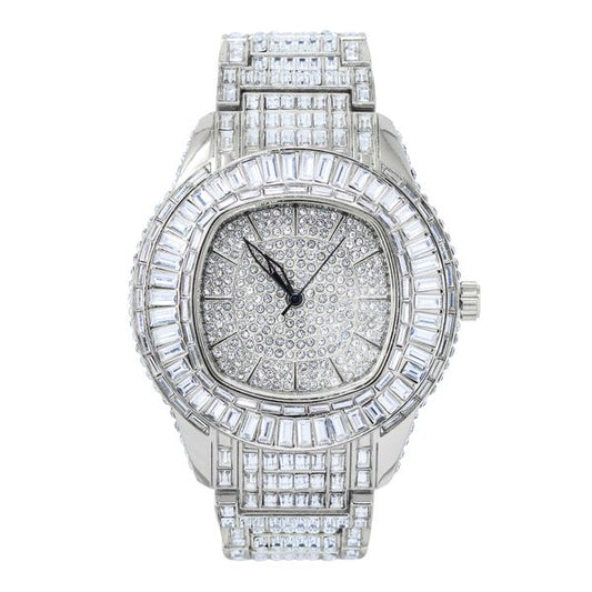 Iced Out Metal Band Watch - REF- 10095-MB