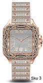 Urban Iced Out Metal Band Watch - 10178-MB