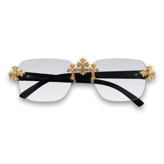 Clear Lens Classic Triple Cross Sunglasses - ASG-152