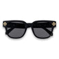 Black Sunglasses with Cross Chrome Temple - ASG-301
