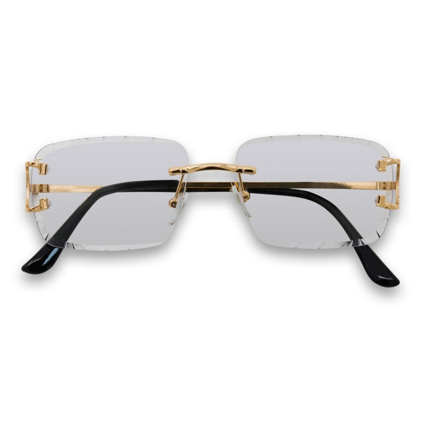 Clear Lens Diamond-Cut Sunglasses - ASG-469