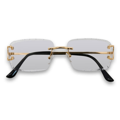 Clear Lens Diamond-Cut Sunglasses - ASG-469